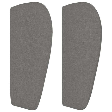 sengegavl med kanter 83x23x78/88 cm stof mørkegrå
