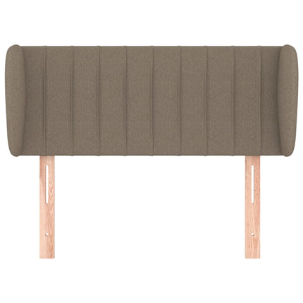 sengegavl med kanter 83x23x78/88 cm stof gråbrun