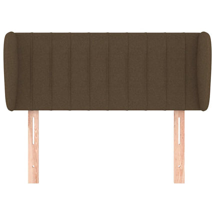 sengegavl med kanter 93x23x78/88 cm stof mørkebrun