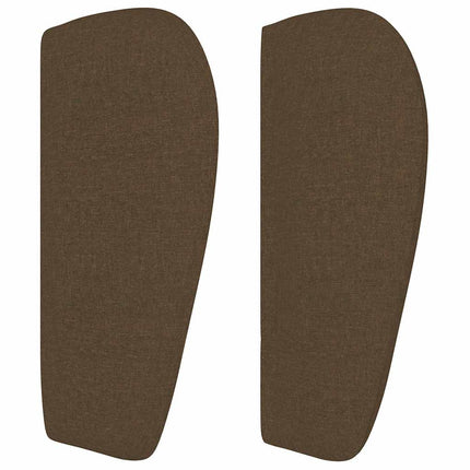 sengegavl med kanter 93x23x78/88 cm stof mørkebrun