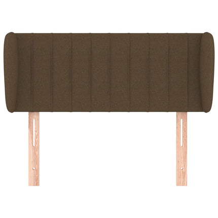 sengegavl med kanter 103x23x78/88 cm stof mørkebrun