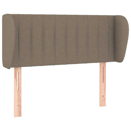 sengegavl med kanter 103x23x78/88 cm stof gråbrun