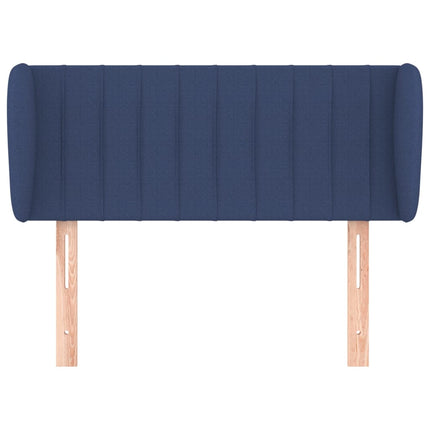 sengegavl med kanter 103x23x78/88 cm stof blå