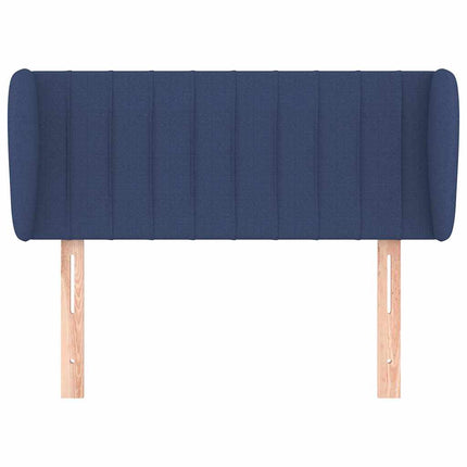 sengegavl med kanter 103x23x78/88 cm stof blå