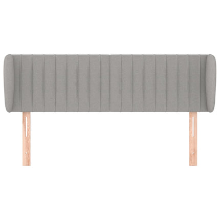 sengegavl med kanter 147x23x78/88cm stof lysegrå