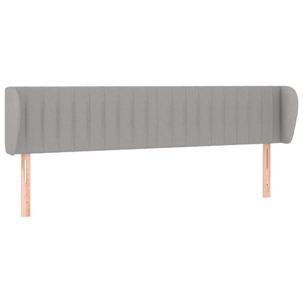 sengegavl med kanter 183x23x78/88cm stof lysegrå