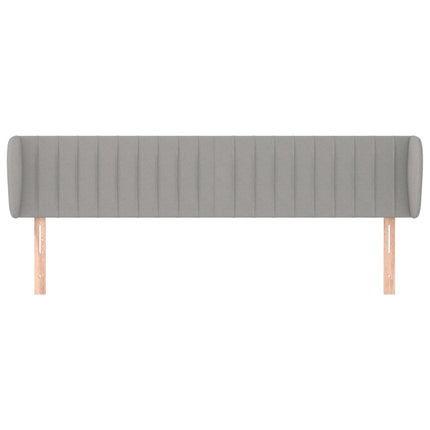 sengegavl med kanter 183x23x78/88cm stof lysegrå