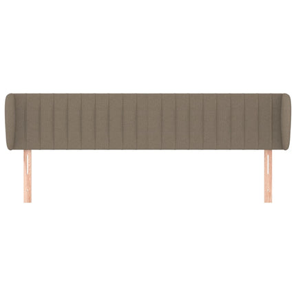 sengegavl med kanter 203x23x78/88 cm stof gråbrun