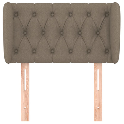 sengegavl med kanter 83x23x78/88 cm stof gråbrun