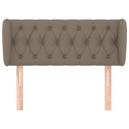 sengegavl med kanter 103x23x78/88 cm stof gråbrun