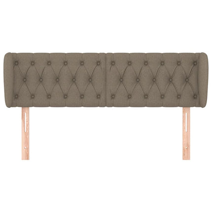 sengegavl med kanter 147x23x78/88 cm stof gråbrun