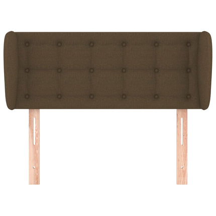 sengegavl med kanter 83x23x78/88 cm stof mørkebrun
