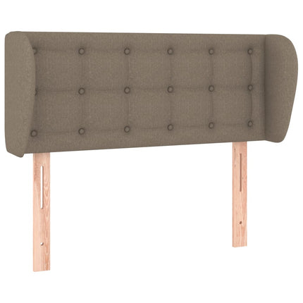 sengegavl med kanter 83x23x78/88 cm stof gråbrun