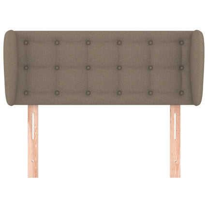 sengegavl med kanter 83x23x78/88 cm stof gråbrun