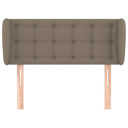 sengegavl med kanter 93x23x78/88 cm stof gråbrun