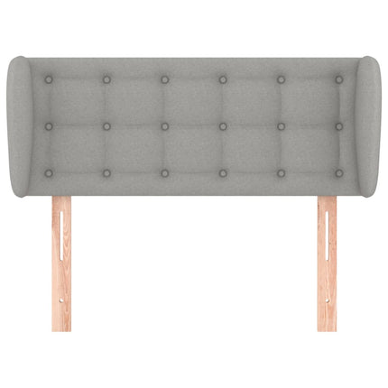 sengegavl med kanter 103x23x78/88cm stof lysegrå