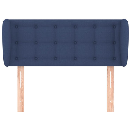sengegavl med kanter 103x23x78/88 cm stof blå