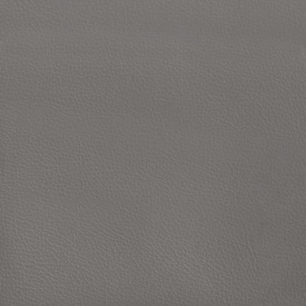 sengegavl med kanter 103x23x118/128 cm kunstlæder grå
