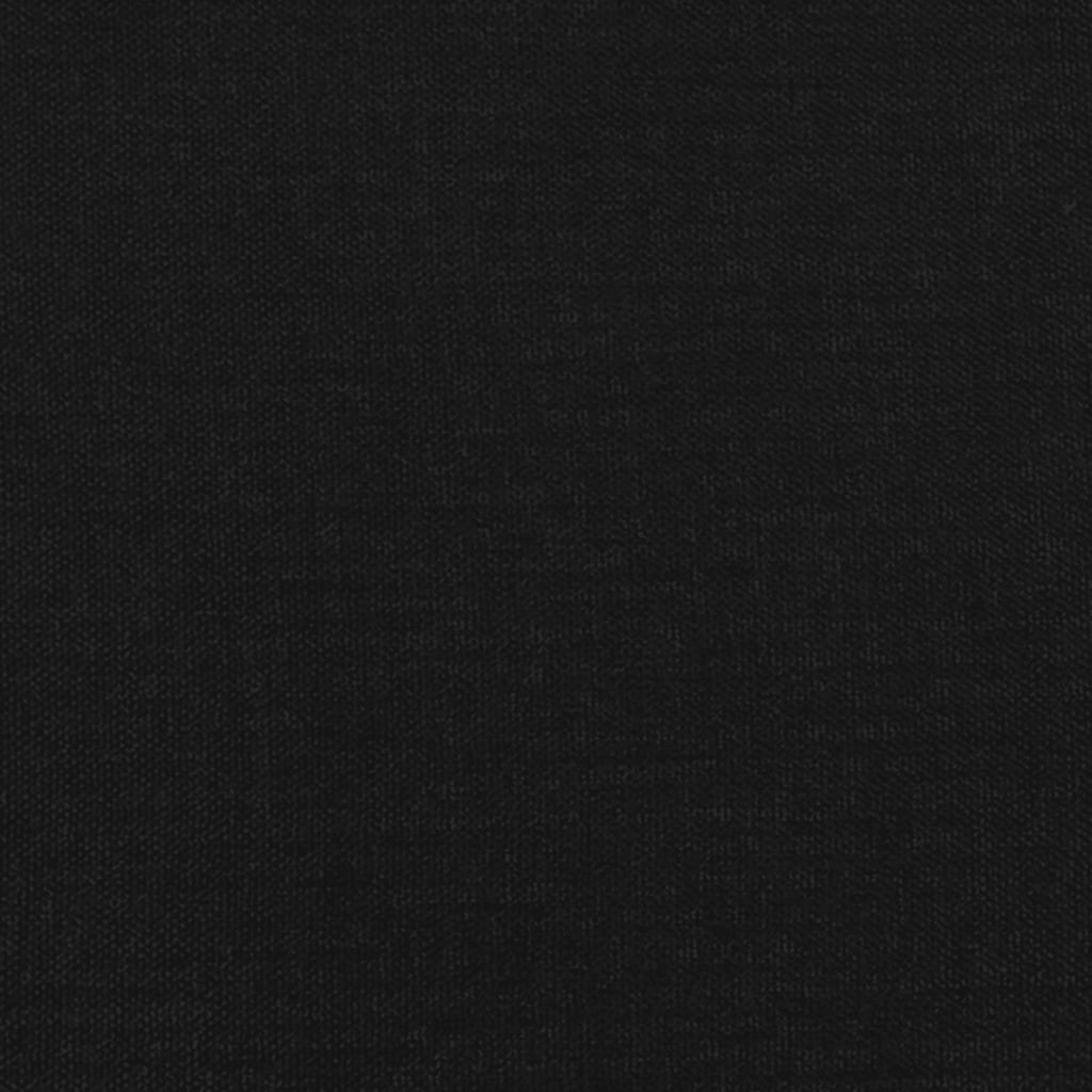 sengegavl med kanter 183x23x118/128 cm stof sort