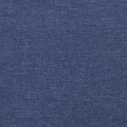 sengegavl med kanter 183x23x118/128 cm stof blå