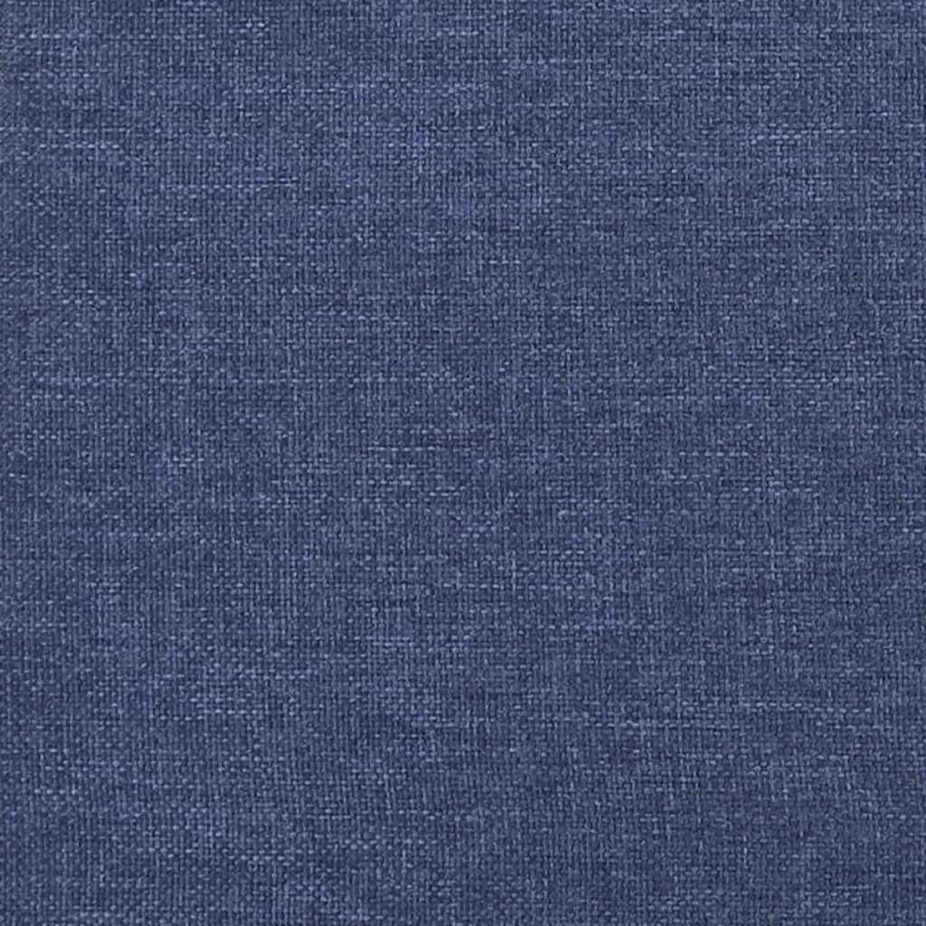 sengegavl med kanter 93x16x78/88 cm stof blå
