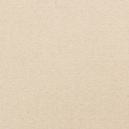 sengegavl med kanter 103x16x78/88 cm stof cremefarvet