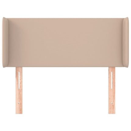 sengegavl med kanter 83x16x78/88 cm kunstlæder cappuccino
