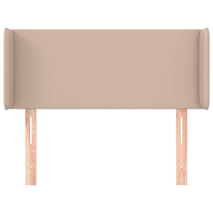 sengegavl med kanter 93x16x78/88 cm kunstlæder cappuccino