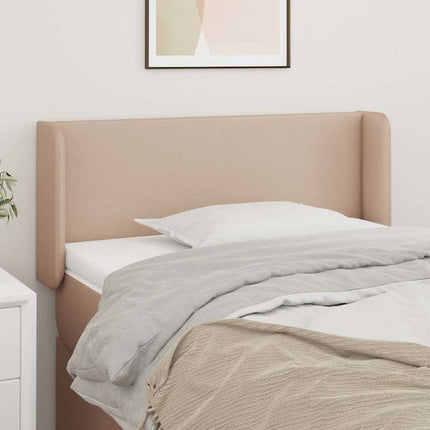 sengegavl med kanter 93x16x78/88 cm kunstlæder cappuccino