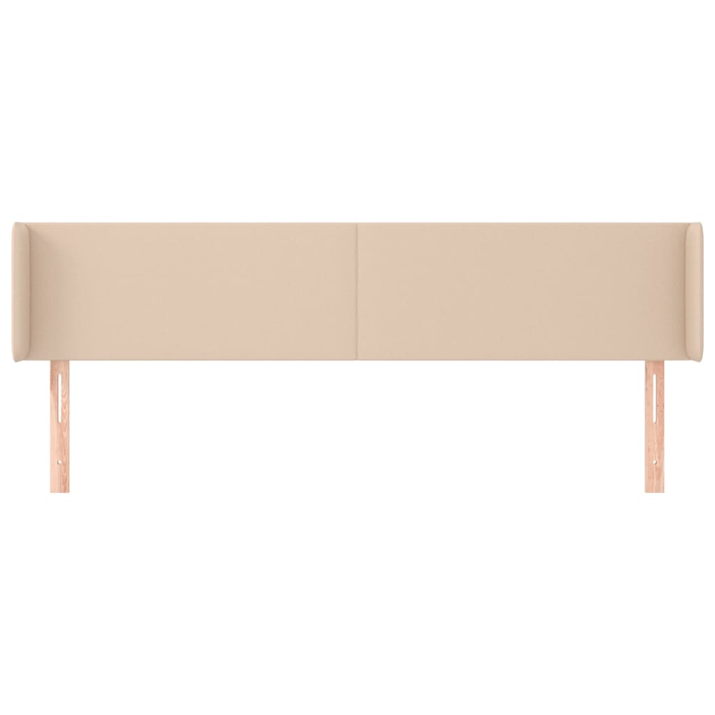 sengegavl med kanter 183x16x78/88 cm kunstlæder cappuccino