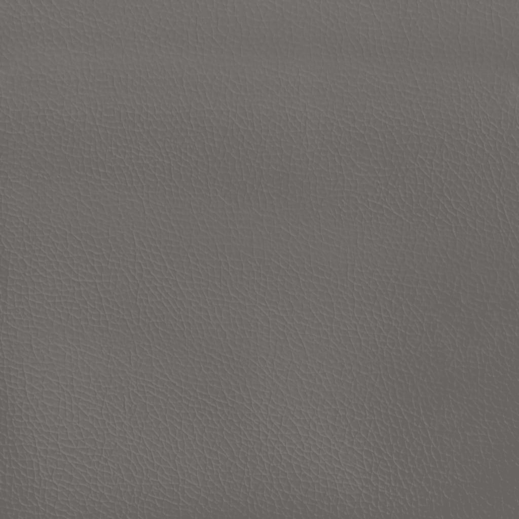 sengegavl med kanter 203x16x78/88 cm kunstlæder grå