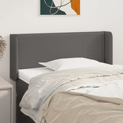 sengegavl med kanter 103x16x78/88 cm kunstlæder grå
