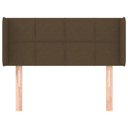 sengegavl med kanter 93x16x78/88 cm stof mørkebrun