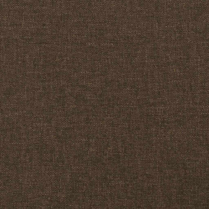 sengegavl med kanter 93x16x78/88 cm stof mørkebrun