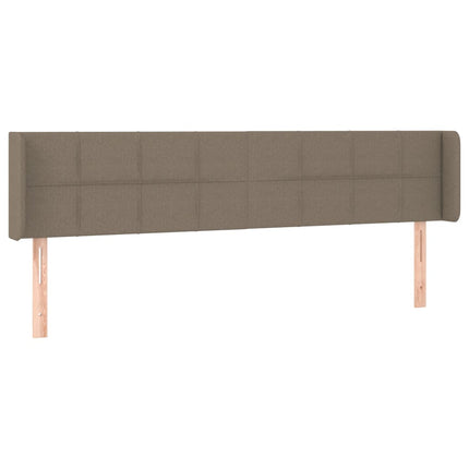 sengegavl med kanter 183x16x78/88 cm stof gråbrun