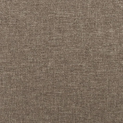 sengegavl med kanter 203x16x78/88 cm stof gråbrun