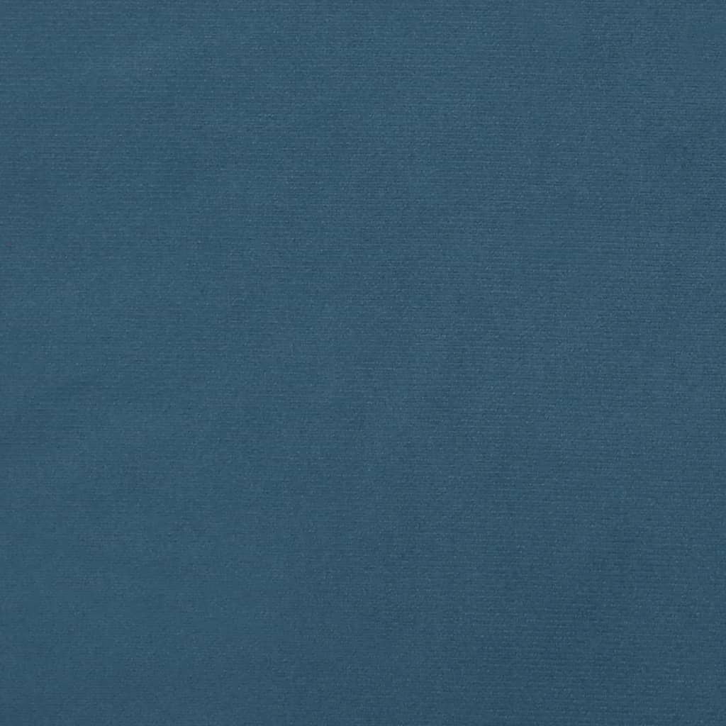 sengegavl med kanter 183x16x78/88 cm fløjl mørkeblå
