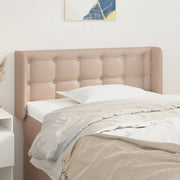 sengegavl med kanter 93x16x78/88 cm kunstlæder cappuccino