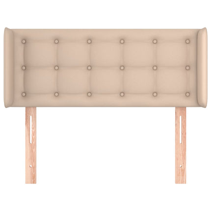 sengegavl med kanter 103x16x78/88 cm kunstlæder cappuccino