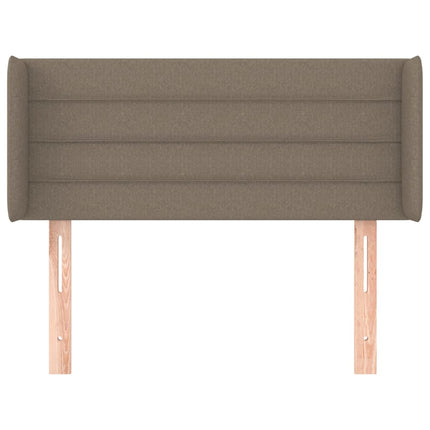 sengegavl med kanter 83x16x78/128 cm stof gråbrun