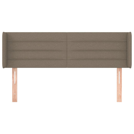 sengegavl med kanter 147x16x78/88 cm stof gråbrun