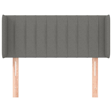 sengegavl med kanter 103x16x78/88 cm stof mørkegrå