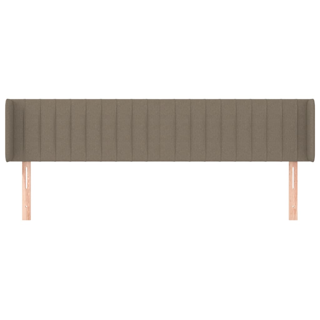 sengegavl med kanter 183x16x78/88 cm stof gråbrun