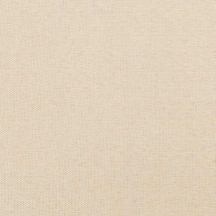 sengegavl med kanter 183x16x78/88 cm stof cremefarvet