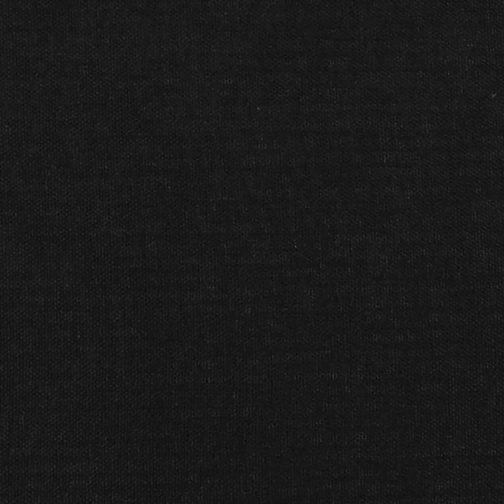 sengegavl med kanter 163x16x118/128 cm stof sort