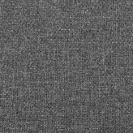 sengegavl med kanter 183x16x118/128 cm stof mørkegrå