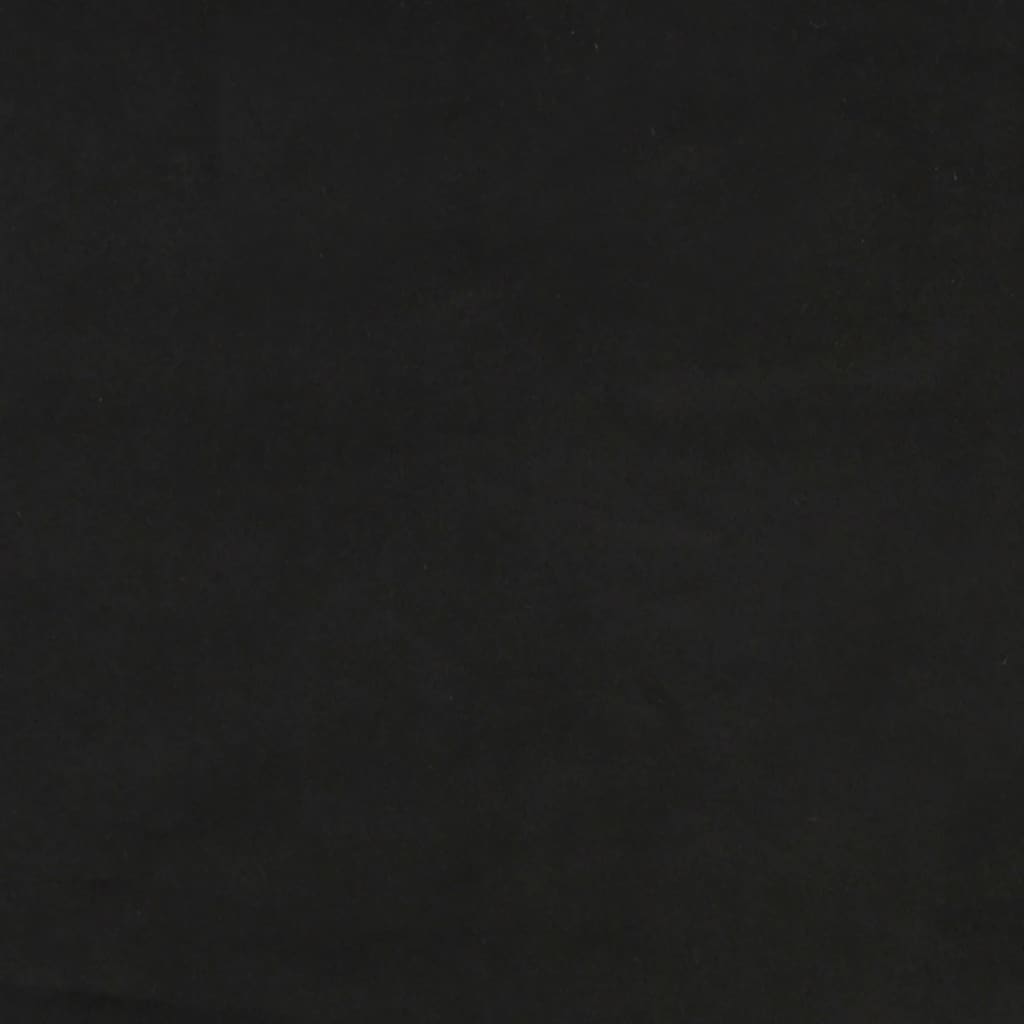 sengegavl med kanter 183x16x118/128 cm fløjl sort