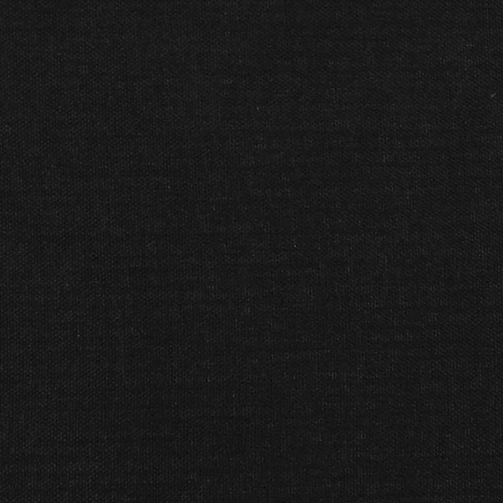 sengegavl med kanter 103x16x118/128 cm stof sort