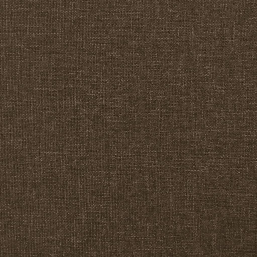 sengegavl med kanter 93x16x118/128 cm stof mørkebrun