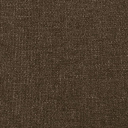 sengegavl med kanter 147x16x118/128 cm stof mørkebrun
